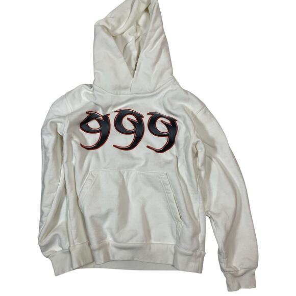 Juice Wrld Vlone 999 Hoodie Mens Small White Fighting Demons Authentic - Picture 1 of 5